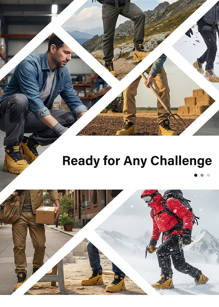 ⏰Men's outdoor swivel buckle work shoes（Waterproof, Anti-slip,Comfortable and Breathable）